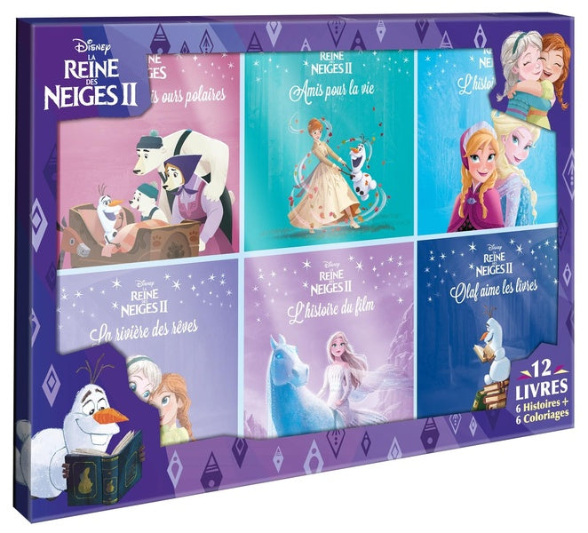 La Reine des Neiges 2 : 12 livres ; 6 histoires + 6 coloriages