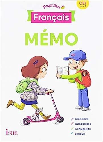 Paprika : français ; CE1 ; pack de 5 mémos