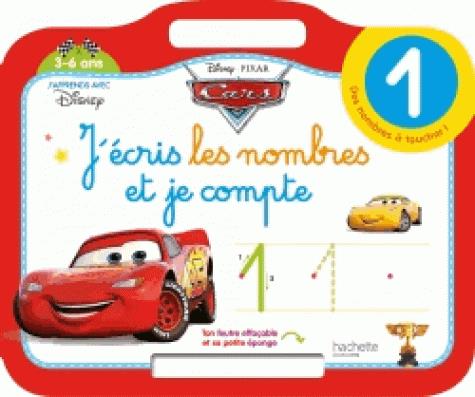 J'écris les nombres et je compte : Cars : ardoise