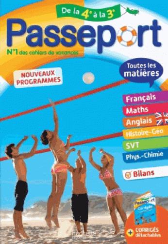 Passeport : toutes les matières ; de la 4e vers la 3e