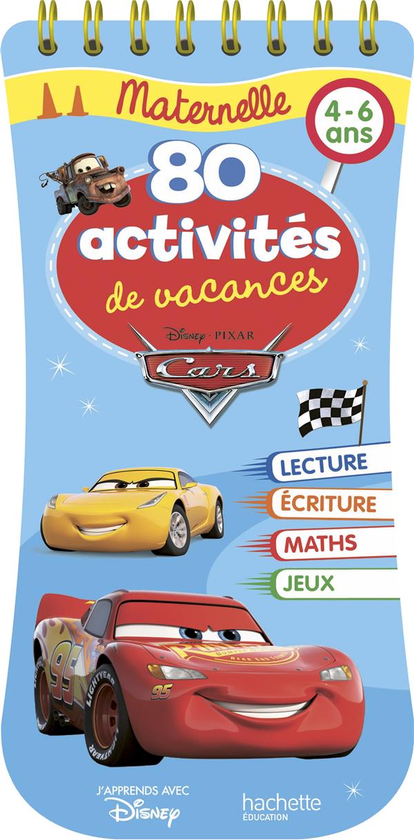 Cars ; 80 activités de vacances ; maternelle