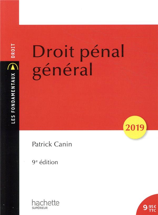 Droit pénal général (édition 2019)