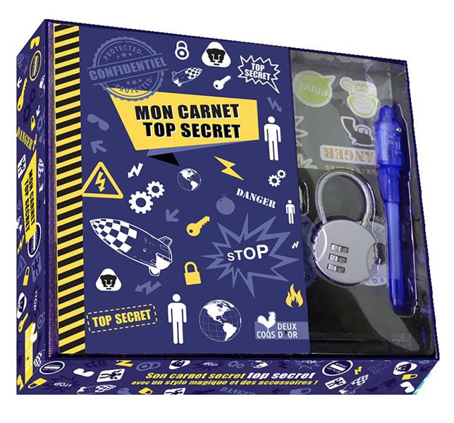 Carnet top secret ; coffret avec accessoires