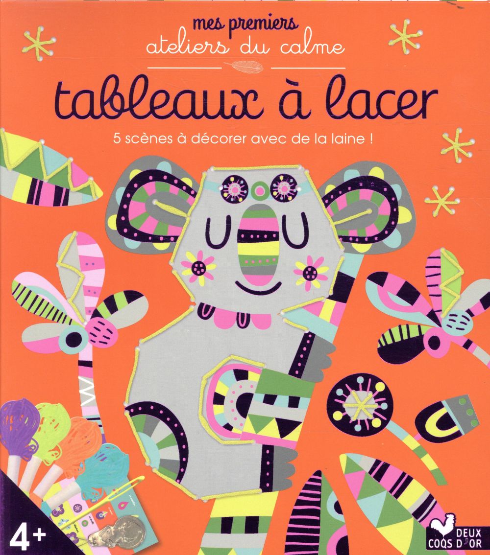 Tableaux à lacer ; boîte avec accessoires