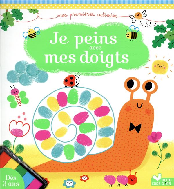 Je peins avec les doigts ; boîte avec accessoires