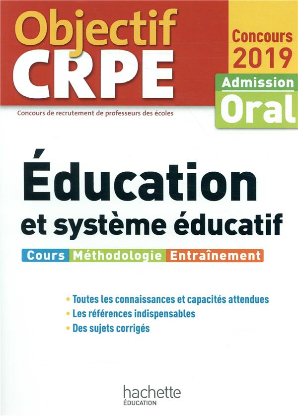 Objectif CRPE : éducation et système éducatif (édition 2019)
