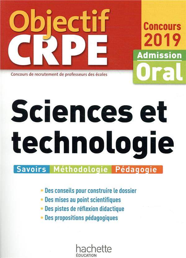 Objectif CRPE : sciences et technologie (édition 2019)