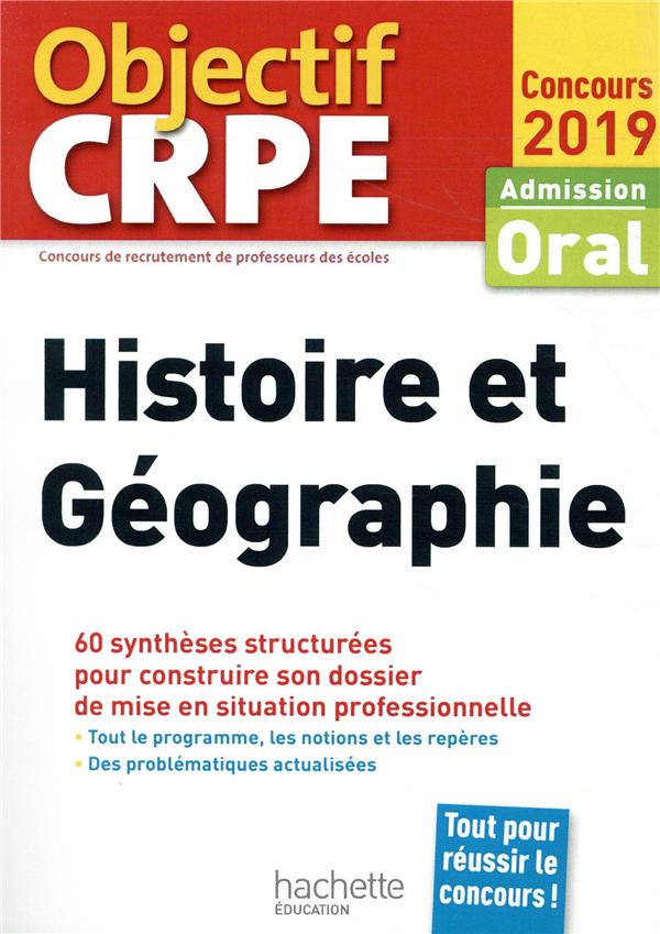 Objectif CRPE : histoire et géographie (édition 2019)