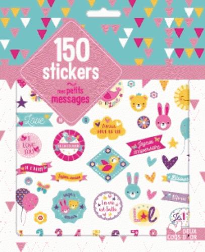 GOMMETTES : 300 stickers mes jolis messages ; pochette d'autocollants pailletés