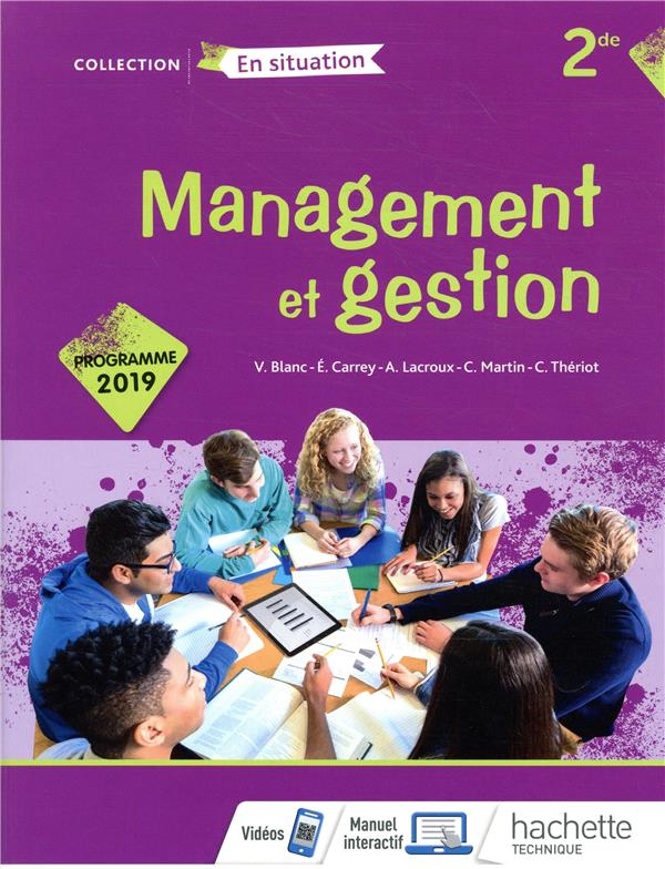 En situation : management et gestion ; 2de ; livre de l'élève (édition 2019)