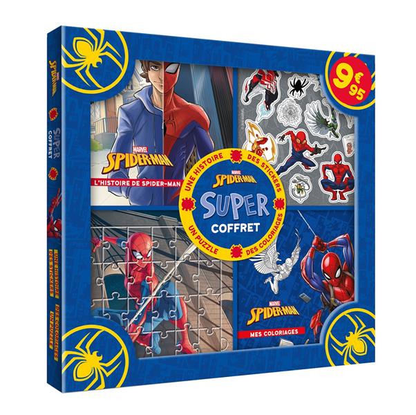 Marvel ; super coffret ; histoire, coloriages, stickers, puzzle