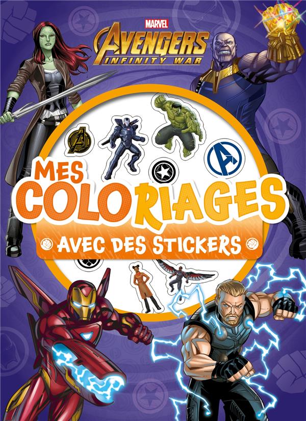 Mes coloriages avec stickers : Avengers - infinity war