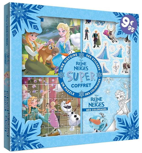 La Reine des Neiges : super coffret ; histoire, coloriages, stickers, puzzle
