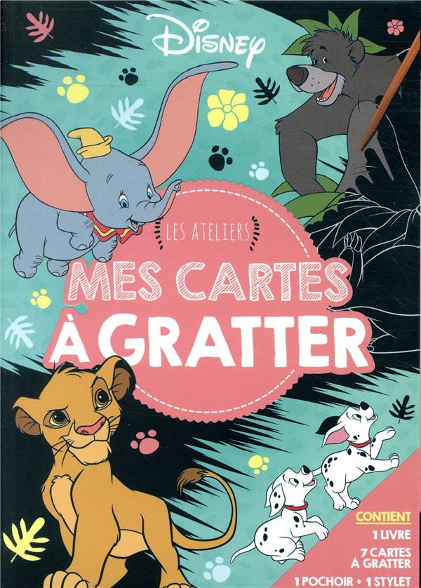 Pochette ; cartes à gratter spécial animaux