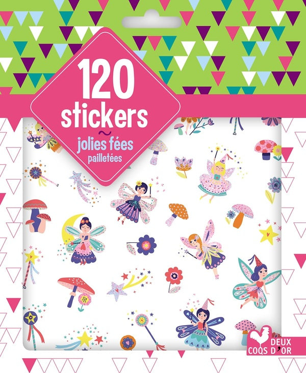 GOMMETTES : 120 stickers jolies fées pailletées