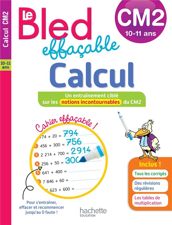 Bled : le bled effacable ; calcul CM2