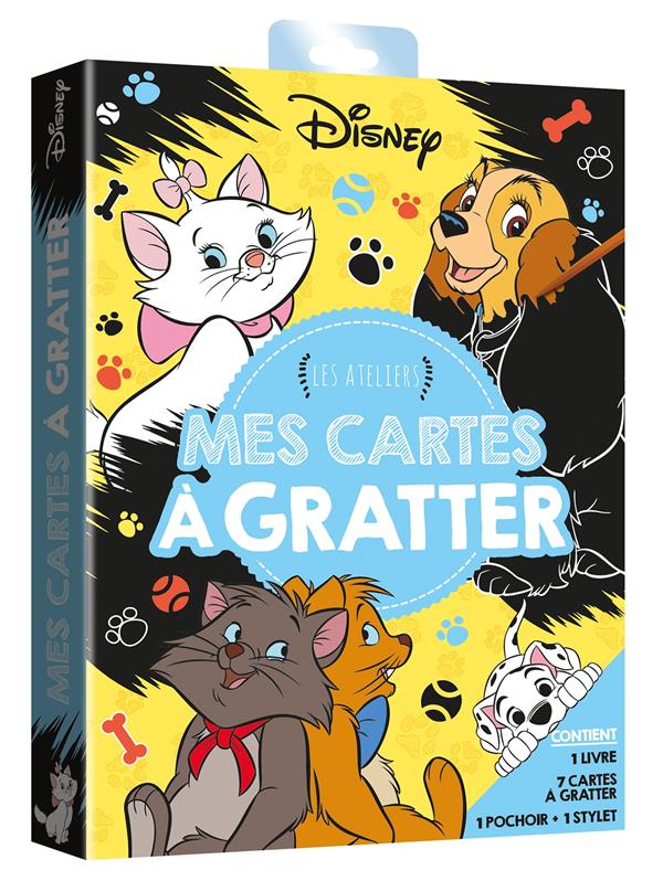 Les ateliers Disney : mes cartes à gratter ; chats et chiens