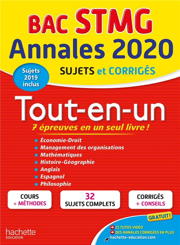 Annales bac ; sujets et corrigés : bac STMG ; tout-en-un (édition 2020)