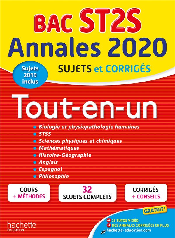 Annales 2020 ; bac ST2S ; tout-en-un