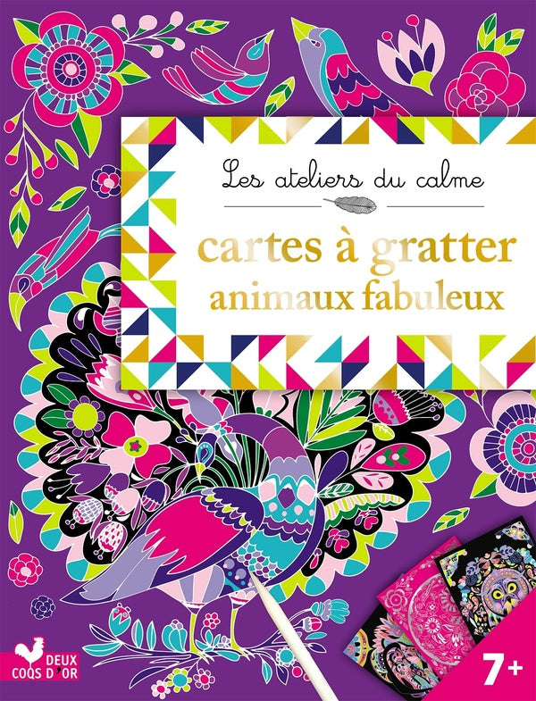 Cartes à gratter ; animaux fabuleux