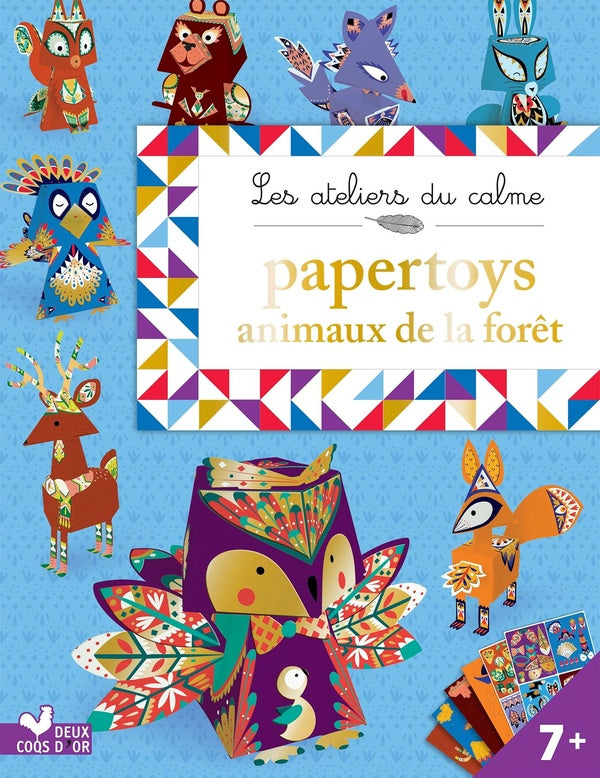 Les ateliers du calme : papertoys animaux de la forêt