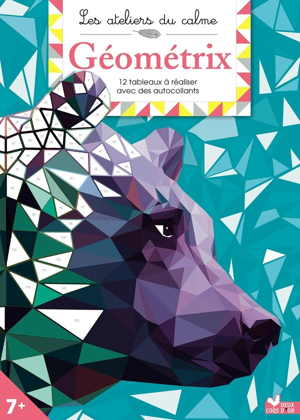 Geometrix ; cahier avec autocollants