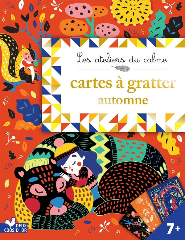 Les ateliers du calme : cartes à gratter automne
