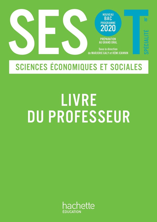 SES ; terminale ; livre du professeur (édition 2020)
