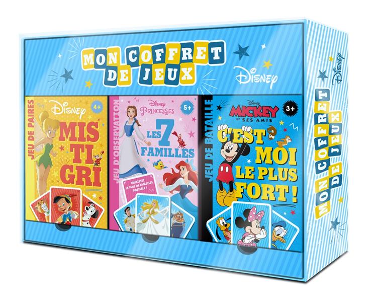 Mon coffret de jeux ; grand coffret de 3 jeux de cartes