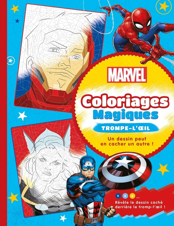 Coloriages magiques : Marvel ; trompe-l'oeil