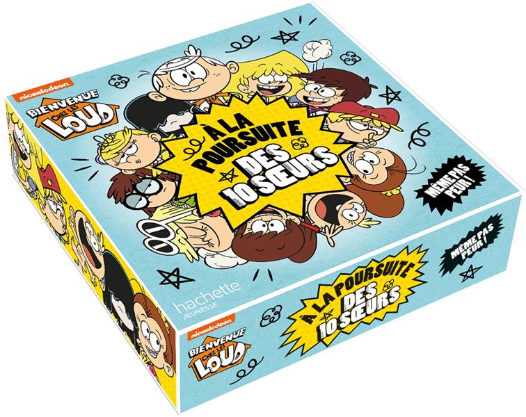Bienvenue chez les Loud : boîte de jeux "à la poursuite des 10 soeurs"