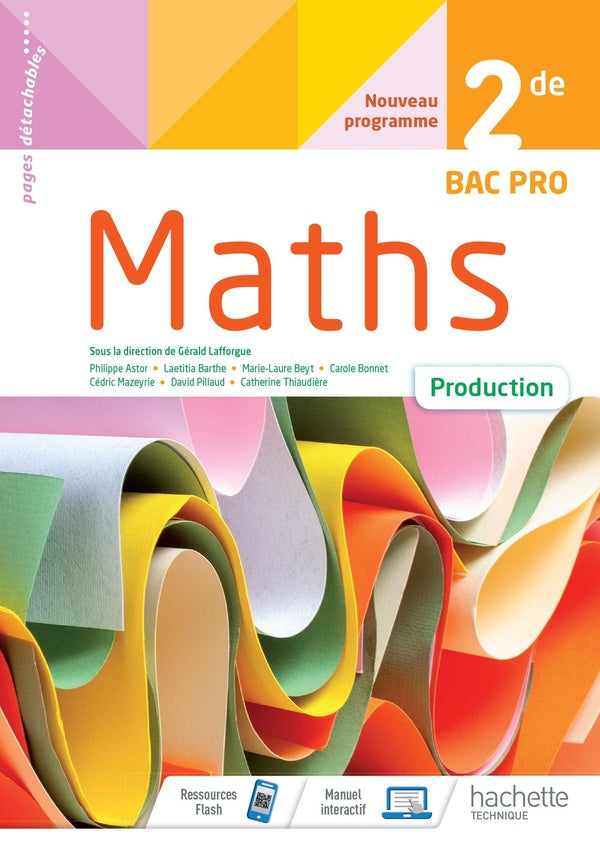 Maths, production ; 2de bac pro ; cahier de l'élève (édition 2020)