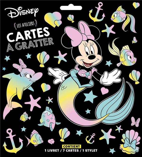 Les ateliers Disney : cartes à gratter ; Minnie et la sirène