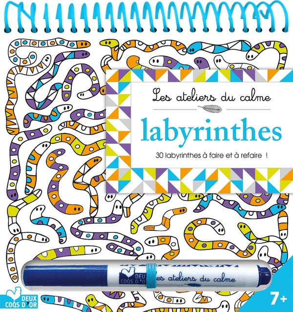 Les ateliers du calme : labyrinthes ; 30 labyrinthes à faire et à refaire !