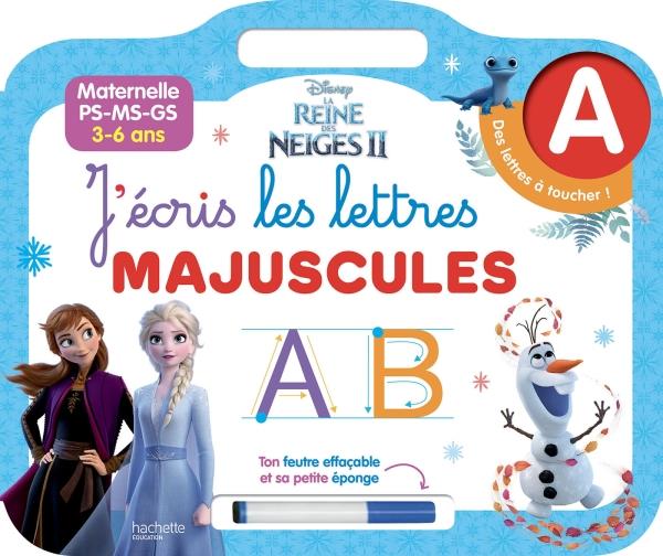 La Reine des Neiges 2 ; j'écris les lettres majuscules