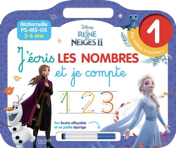 La Reine des Neiges 2 ; j'écris les nombres et je compte