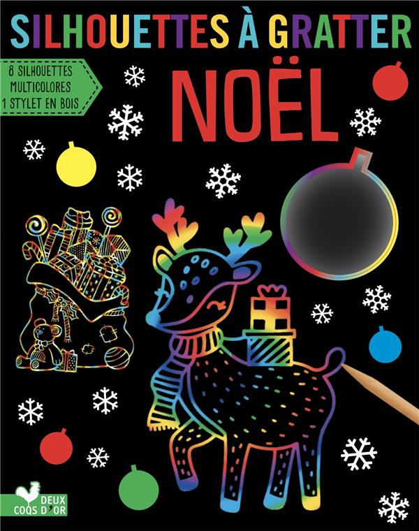 Cartes à gratter : silhouettes à gratter ; Noël