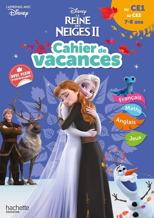 La Reine des Neiges 2 ; cahier de vacances ; du CE1 au CE2