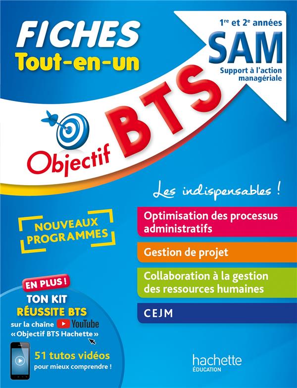 Objectif BTS : BTS SAM, support à l'action managériale ; fiches tout-en-un