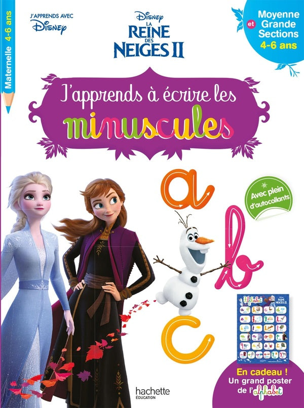 La Reine des Neiges 2 ; j'apprends à écrire les minuscules