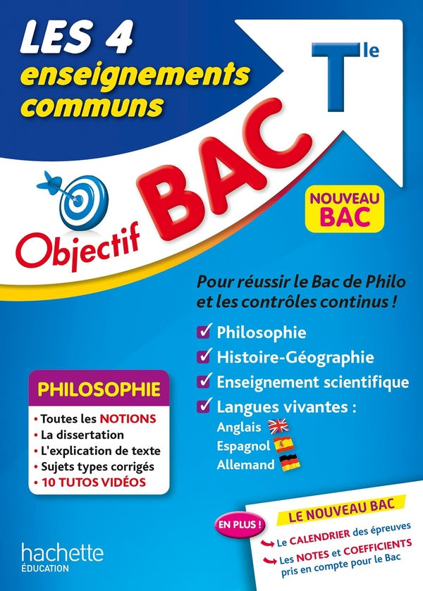 Objectif bac : les 4 enseignements communs ; terminale
