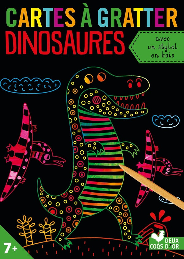 Cartes à gratter : dinosaures