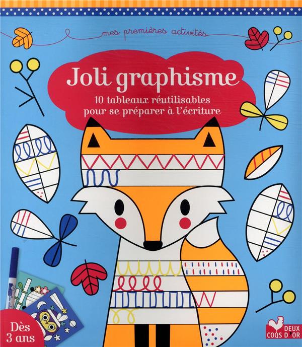 Joli graphisme ; 10 tableaux réutilisables pour se préparer à l'écriture