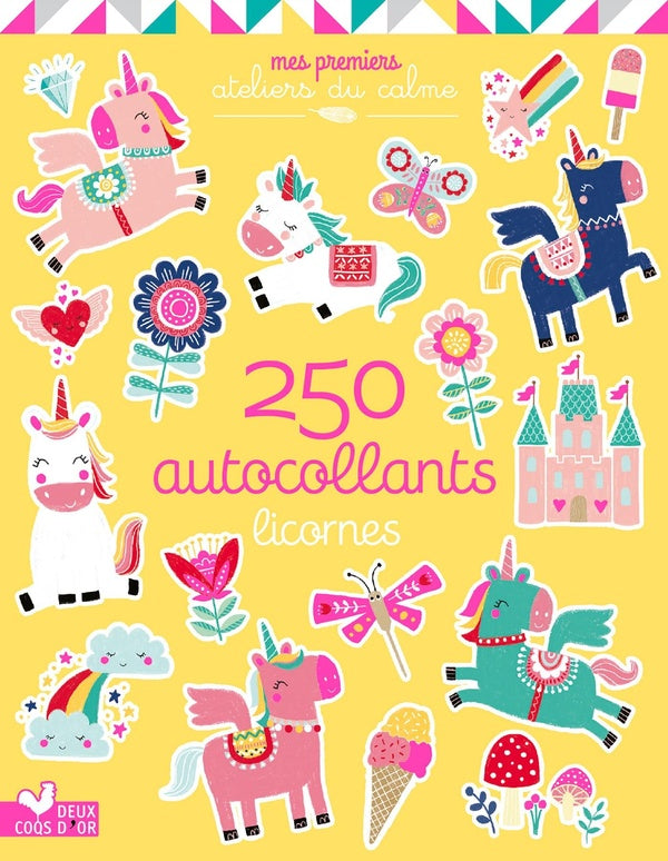 250 autocollants ; licornes