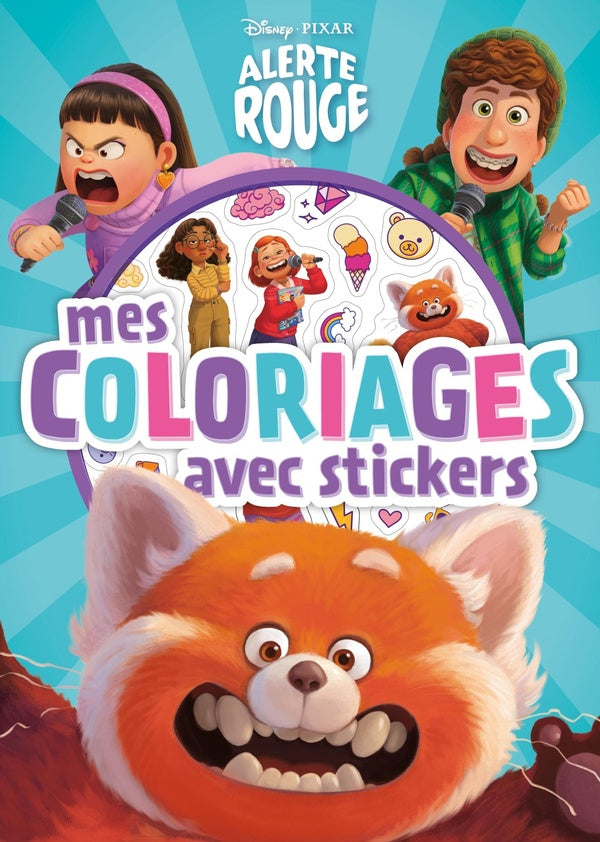 Mes coloriages avec stickers : Alerte Rouge