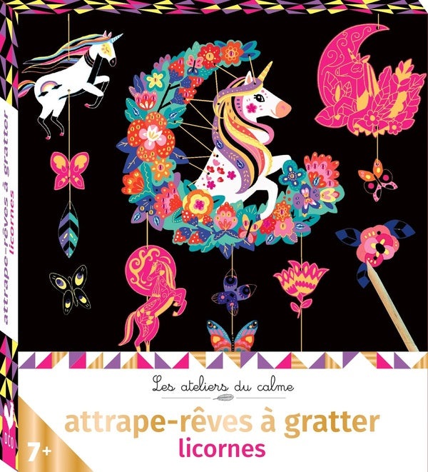 Les ateliers du calme : attrape-rêves à gratter licornes
