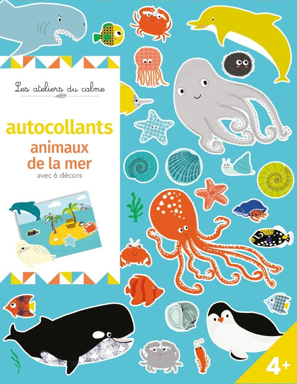 Autocollants animaux de la mer avec 6 décors