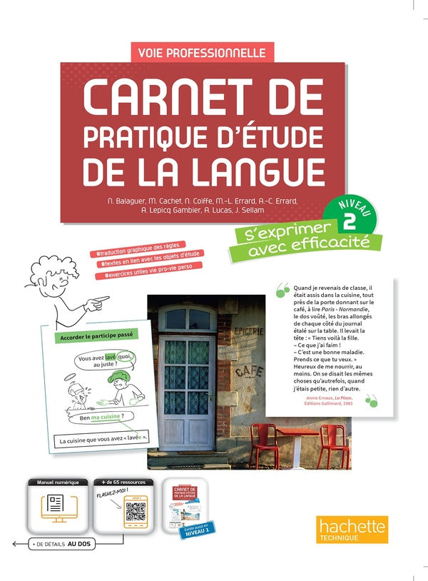 Carnet de pratique d'étude de la langue ; voie professionnelle, niveau 2  ; livre élève