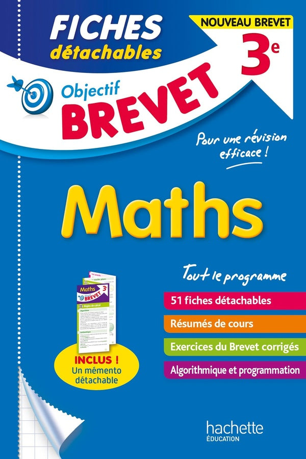 Objectif brevet : maths ; 3e ; fiches détachables
