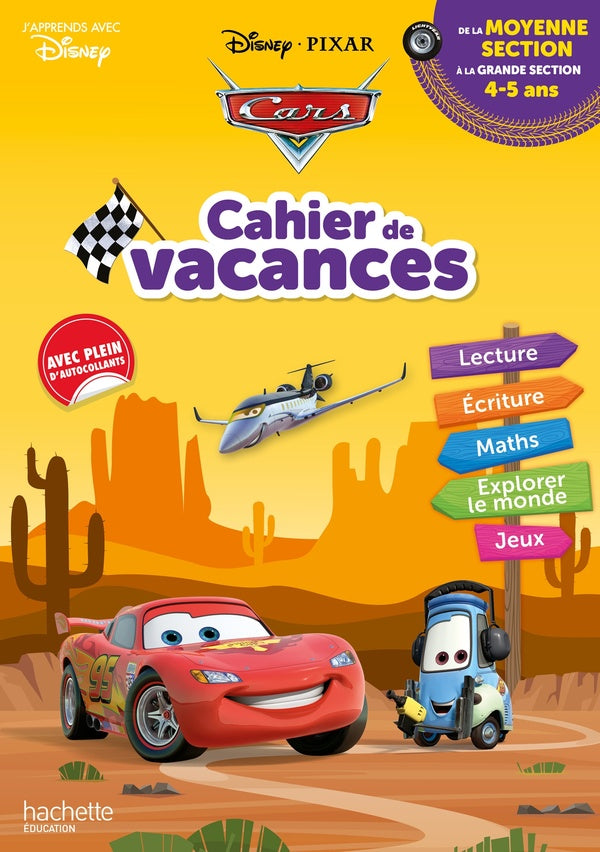 Cars ; cahier de vacances ; de la MS à la GS